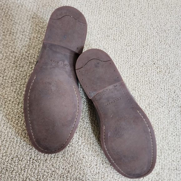 Cole Haan Grey Low Cut Leather Dress Shoes  Size 8.5 M Chukka - Picture 8 of 11